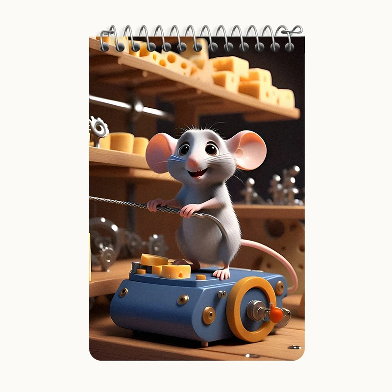 دفتر یادداشت 50 برگ خندالو طرح موش کوچولو کد F7793