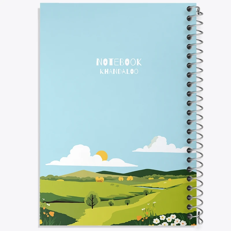 دفتر طراحی 50 برگ خندالو طرح منظره دشت کد N990