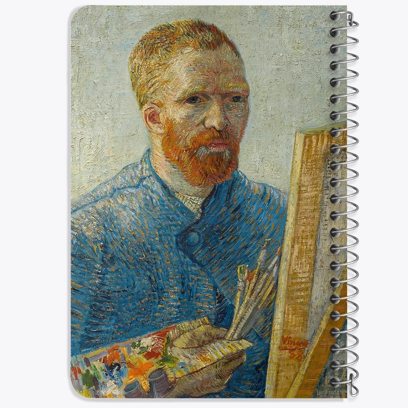 دفتر یادداشت 50 برگ خندالو طرح سلف پرتره ونسان ونگوگ (Van Gogh) کد 36809