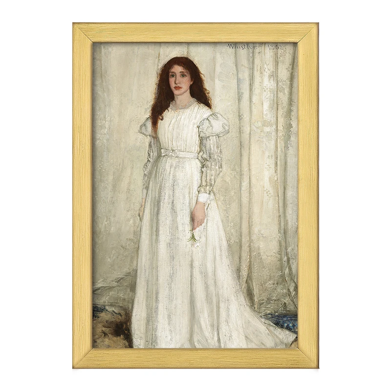 تابلو خندالو طرح نقاشی سمفونی دختر سفید اثر جیمز ابوت کد F12154