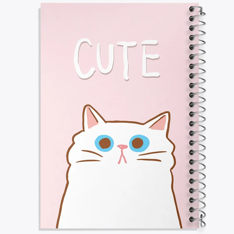 دفتر طراحی 50 برگ خندالو طرح گربه (Cat) کد N913