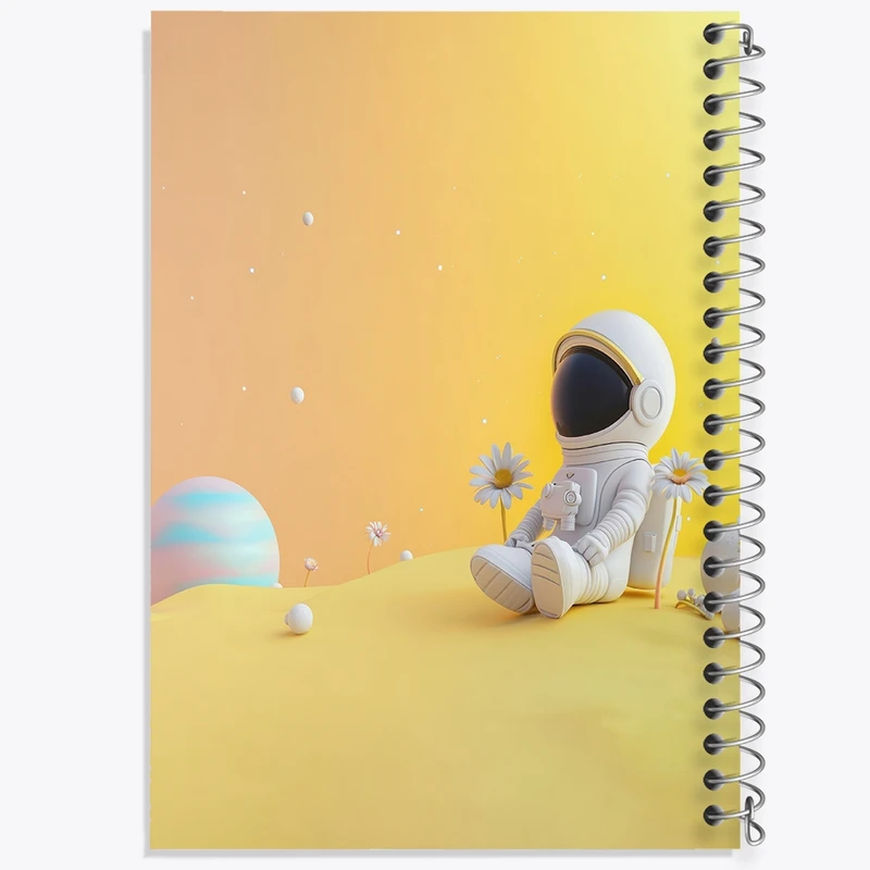 دفتر طراحی 50 برگ خندالو طرح فضانورد کد N2244