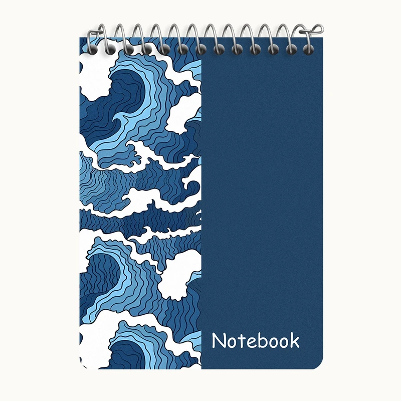 دفتر یادداشت 50 برگ خندالو طرح موج دریا کد N6705