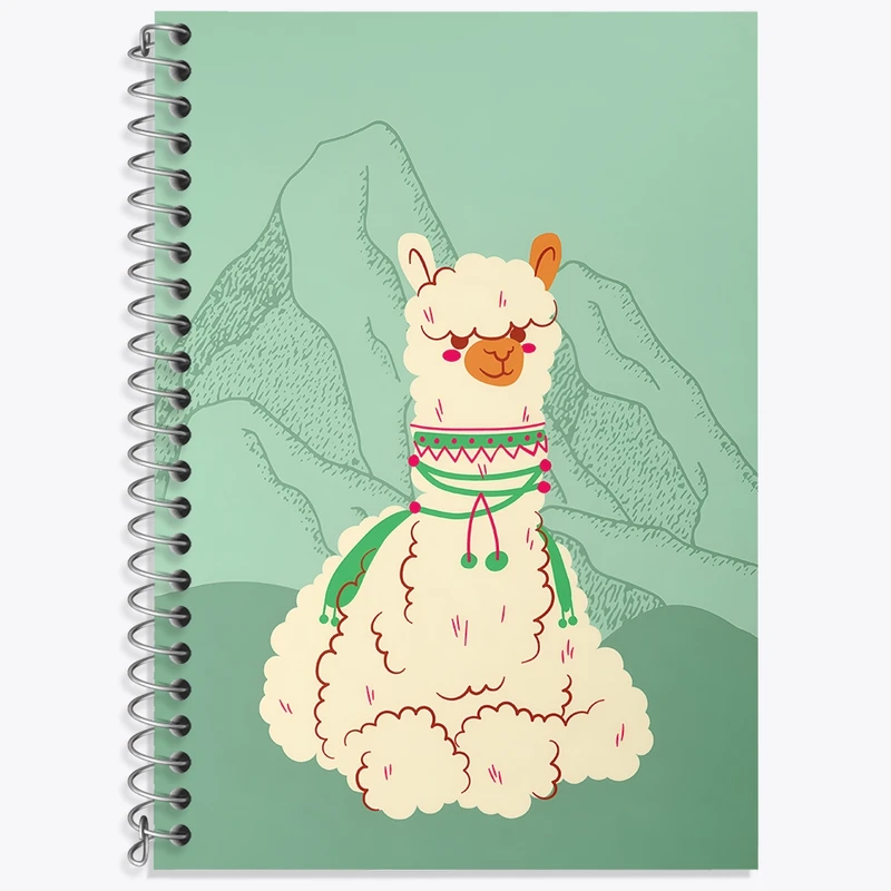 دفتر زبان 50 برگ خندالو مدل سه خط طرح لاما کد N6363