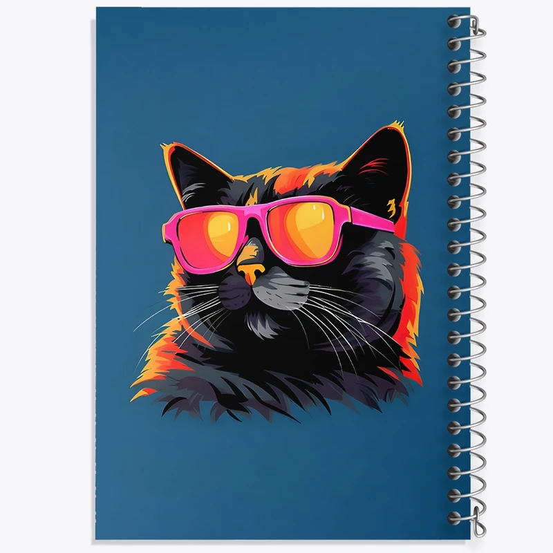 دفتر طراحی 50 برگ خندالو طرح گربه بامزه کد N5967