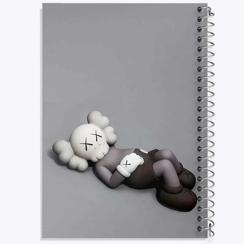 دفتر شطرنجی 50 برگ خندالو طرح عروسک کاز (kaws) کد F3990