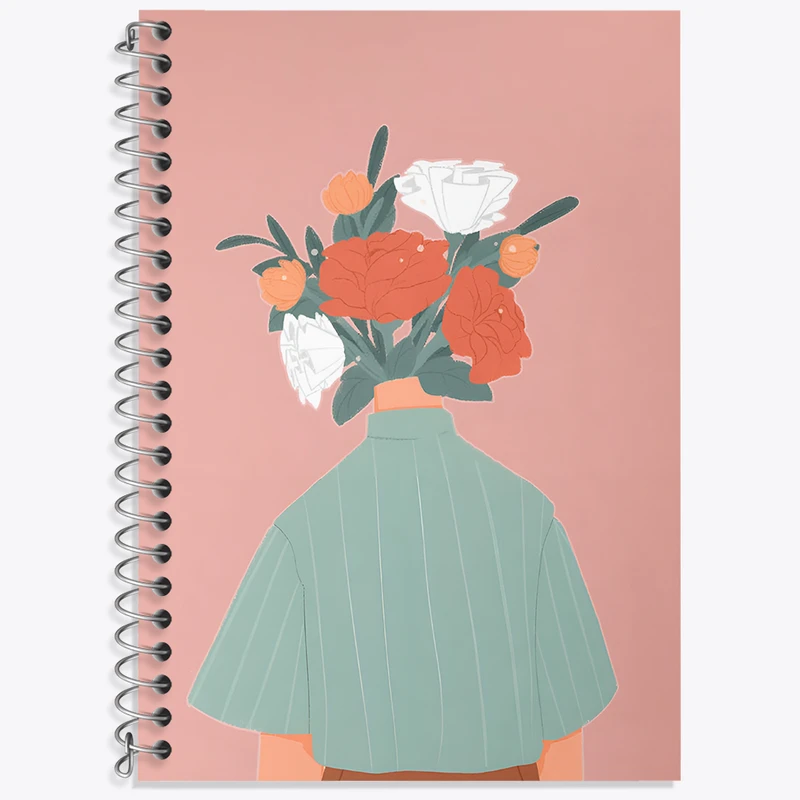 دفتر زبان 50 برگ خندالو مدل دو خط طرح فانتزی کد N8186