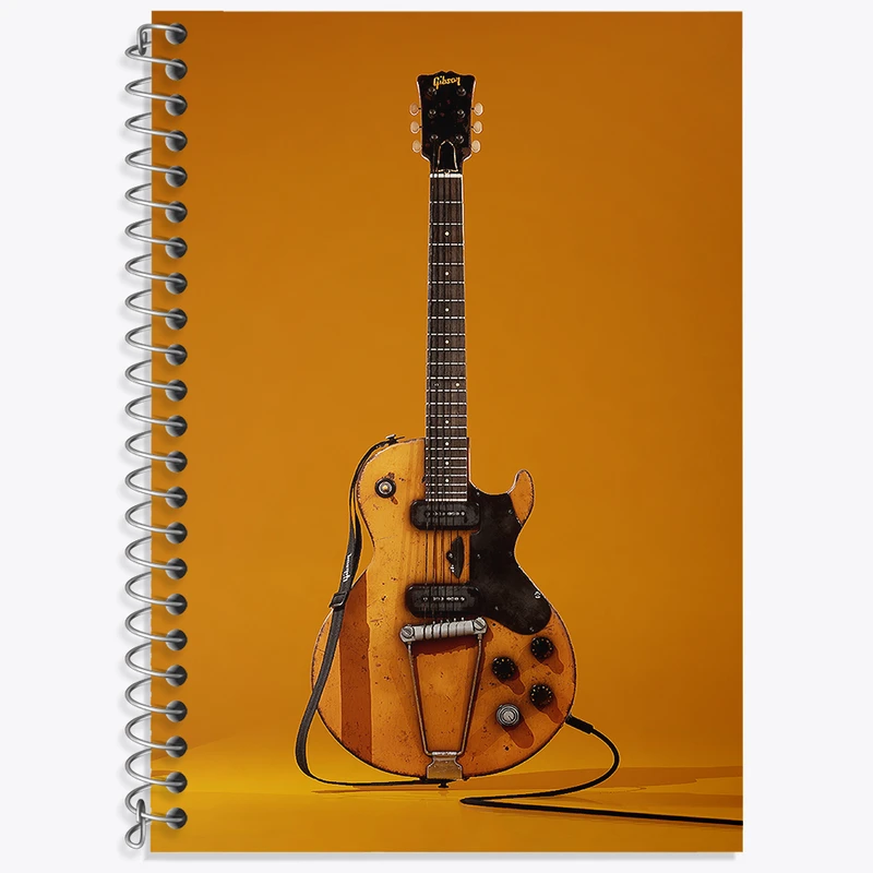 دفتر زبان 50 برگ خندالو مدل دو خط طرح گیتار الکتریک (Electric guitar) کد N8064