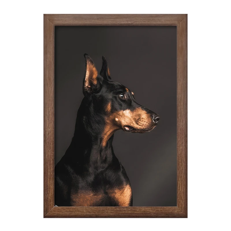 تابلو خندالو طرح سگ دوبرمن (Dobermann) کد F13637