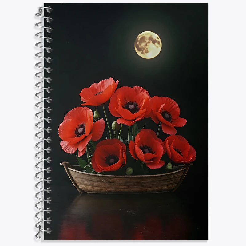 دفتر نت موسیقی 50 برگ خندالو طرح گل شقایق کد F11587