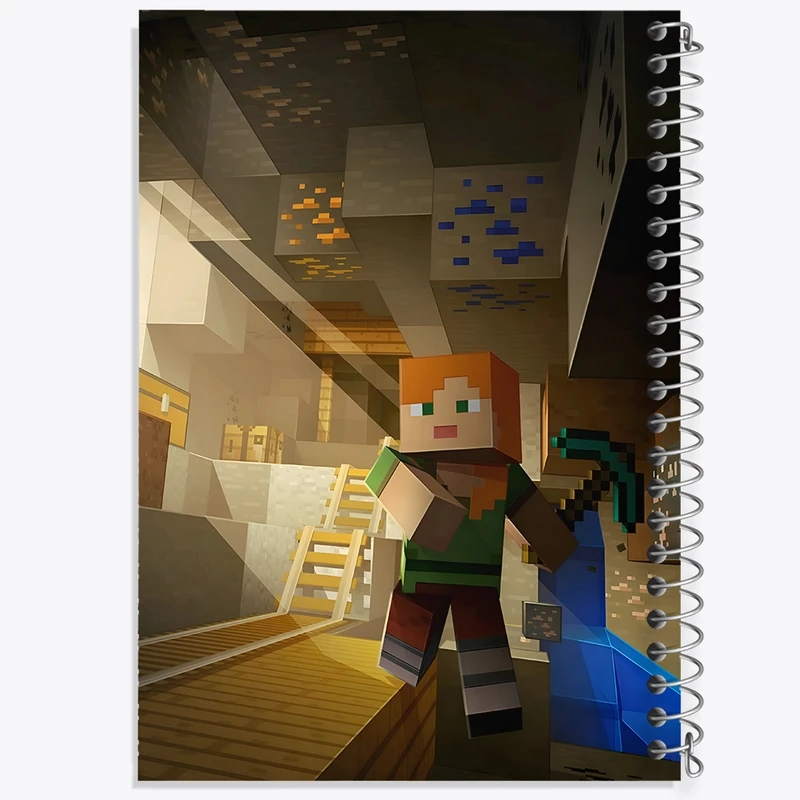 دفتر طراحی 50 برگ خندالو طرح ماینکرافت (Minecraft) کد F3515