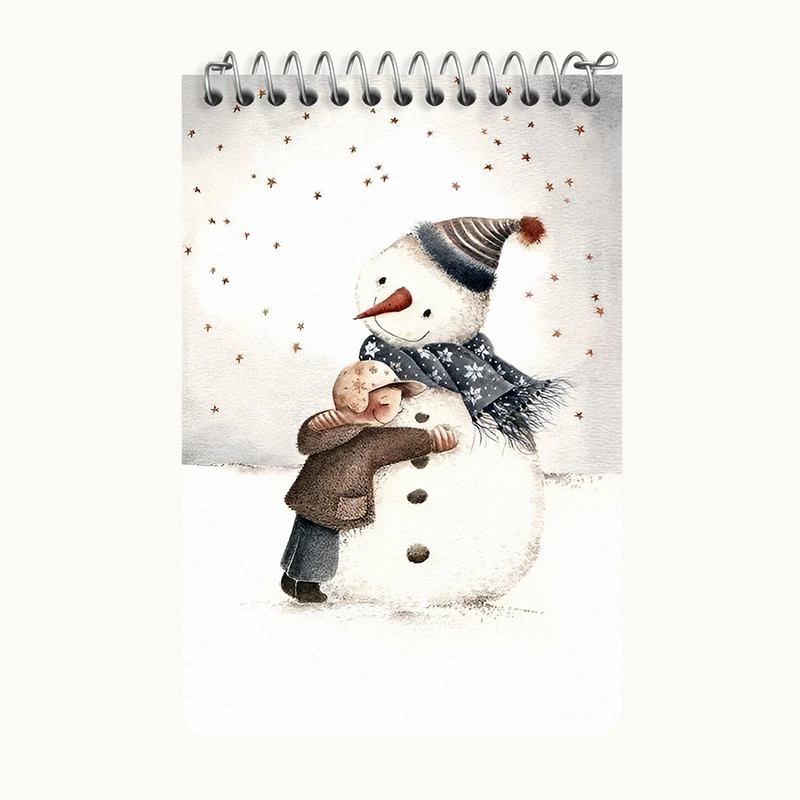 دفتر یادداشت 50 برگ خندالو طرح آدم برفی بامزه کد F5831