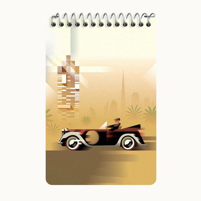دفتر یادداشت 50 برگ خندالو طرح ماشین کلاسیک کد F4961