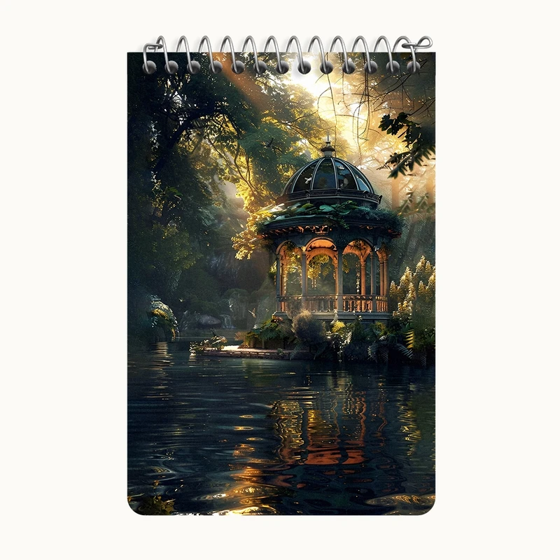 دفتر یادداشت 50 برگ خندالو طرح منظره کد F7344