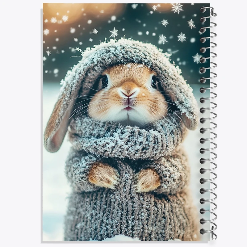 دفتر ژورنال نویسی 50 برگ خندالو مدل نقطه ای طرح خرگوش کد F10030