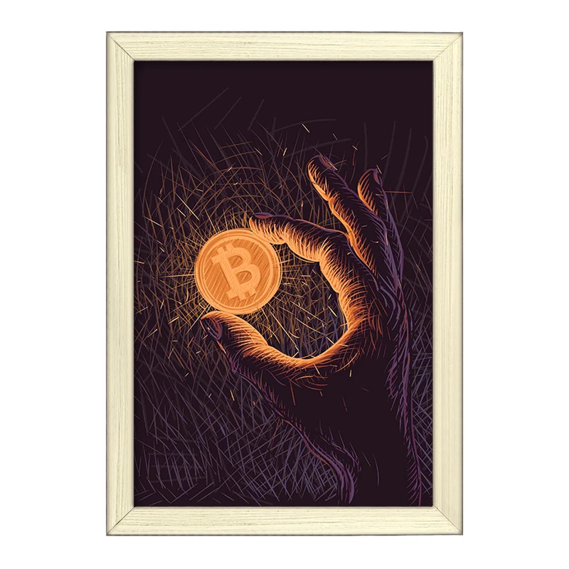 تابلو خندالو طرح بیت کوین (Bitcoin) کد F2493
