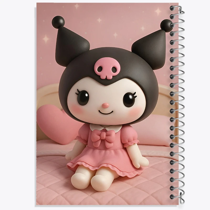 دفتر نقاشی 50 برگ خندالو طرح کرومی (Kuromi) کد N9474