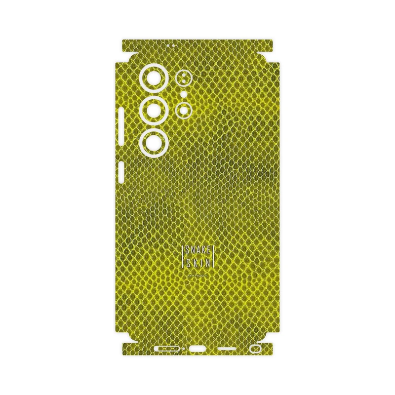 برچسب پوششی ماهوت مدل Yellow Snake Skin-FullSkin مناسب برای گوشی موبایل سامسونگ Galaxy S25 Ultra