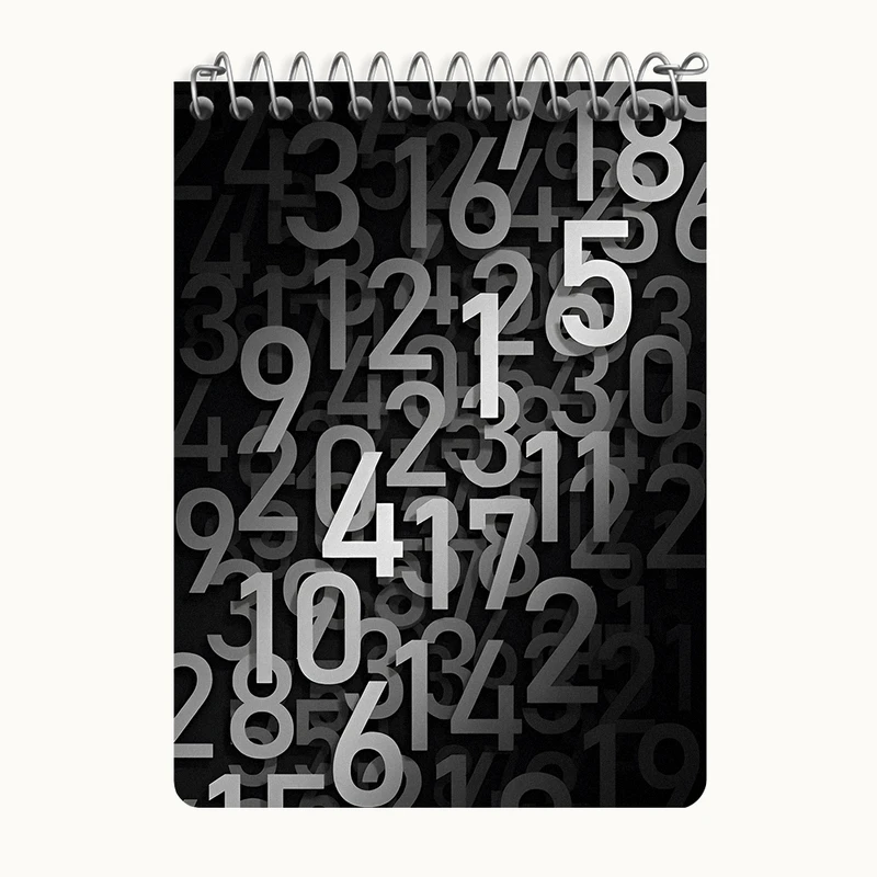 دفتر یادداشت 50 برگ خندالو طرح اعداد و ریاضی کد N7094