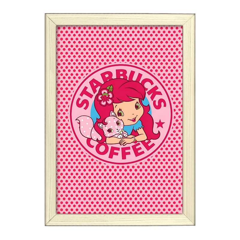 تابلو خندالو طرح دختر توت فرنگی کد F6154