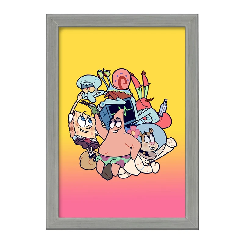 تابلو خندالو طرح باب اسفنجی و پاتریک کد F1863