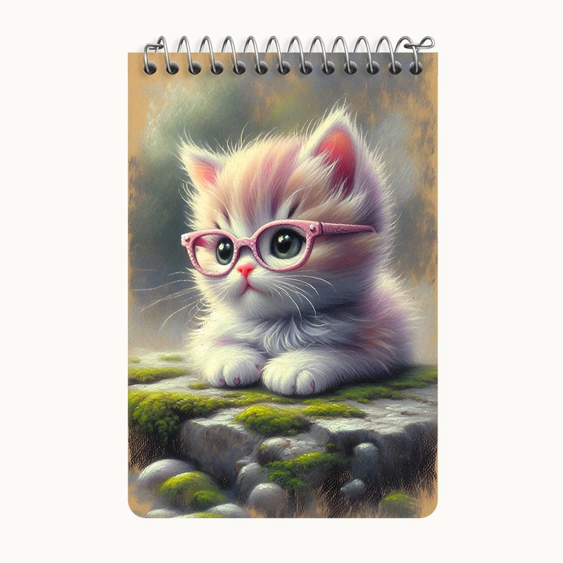 دفتر یادداشت 50 برگ خندالو طرح گربه بامزه کد F5513