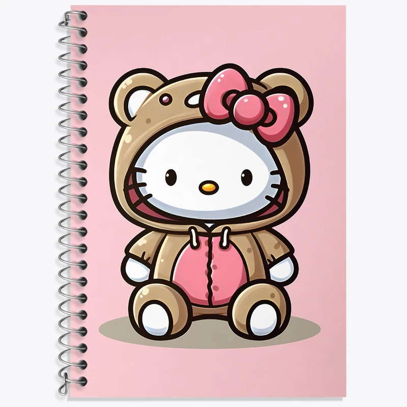 دفتر زبان 50 برگ خندالو طرح هلو کیتی (Hello Kitty) کد N6510