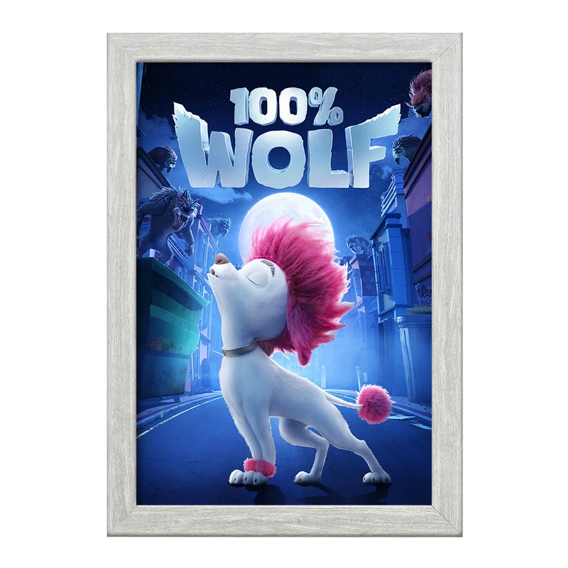 تابلو خندالو طرح صد درصد گرگ Wolf 100%  کد 4807