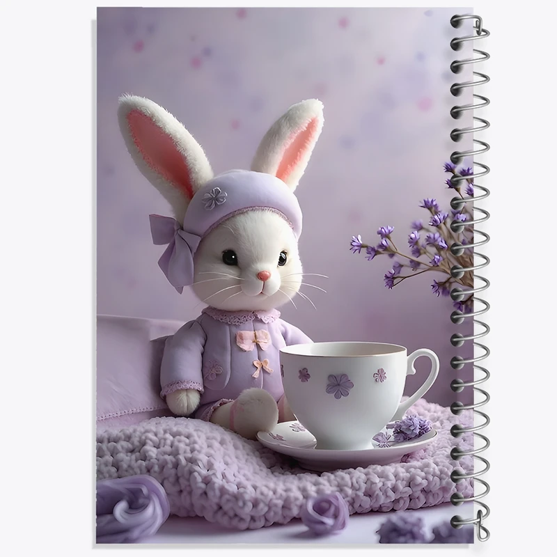 دفتر شطرنجی 50 برگ خندالو طرح خرگوش بامزه کد F11588