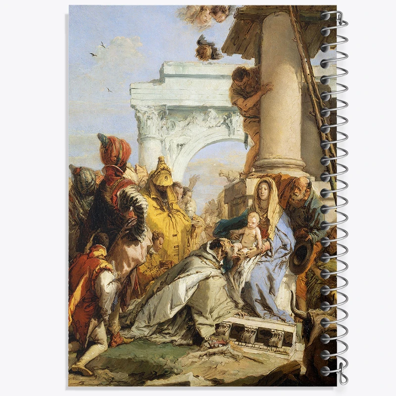 دفتر مشق 100 برگ خندالو طرح نقاشی پرستش مجوس اثر جیووانی باتیستا تیپولو کد F12317