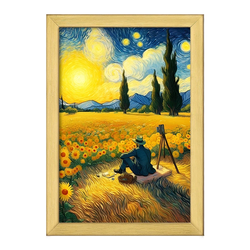 تابلو خندالو طرح ونسان ونگوگ کد F5082