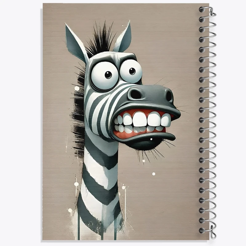 دفتر شطرنجی 50 برگ خندالو طرح گورخر بامزه کد N6996