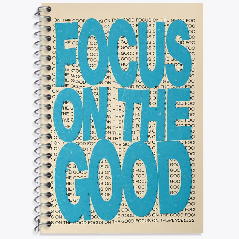 دفتر زبان 50 برگ خندالو طرح Focus On The Good کد F3887