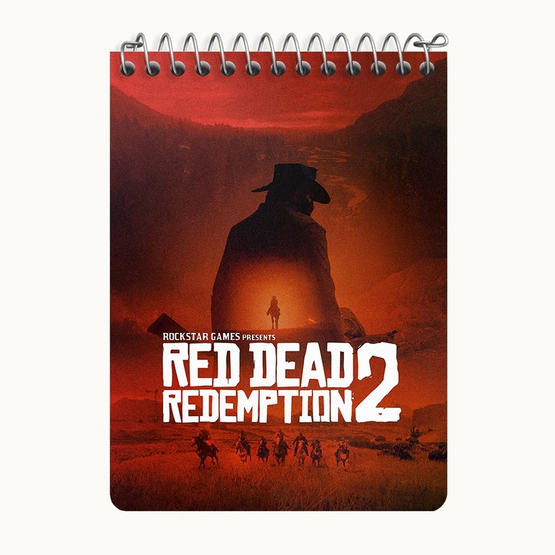 دفتر یادداشت 50 برگ خندالو طرح رد دد (Red Dead) کد N9356