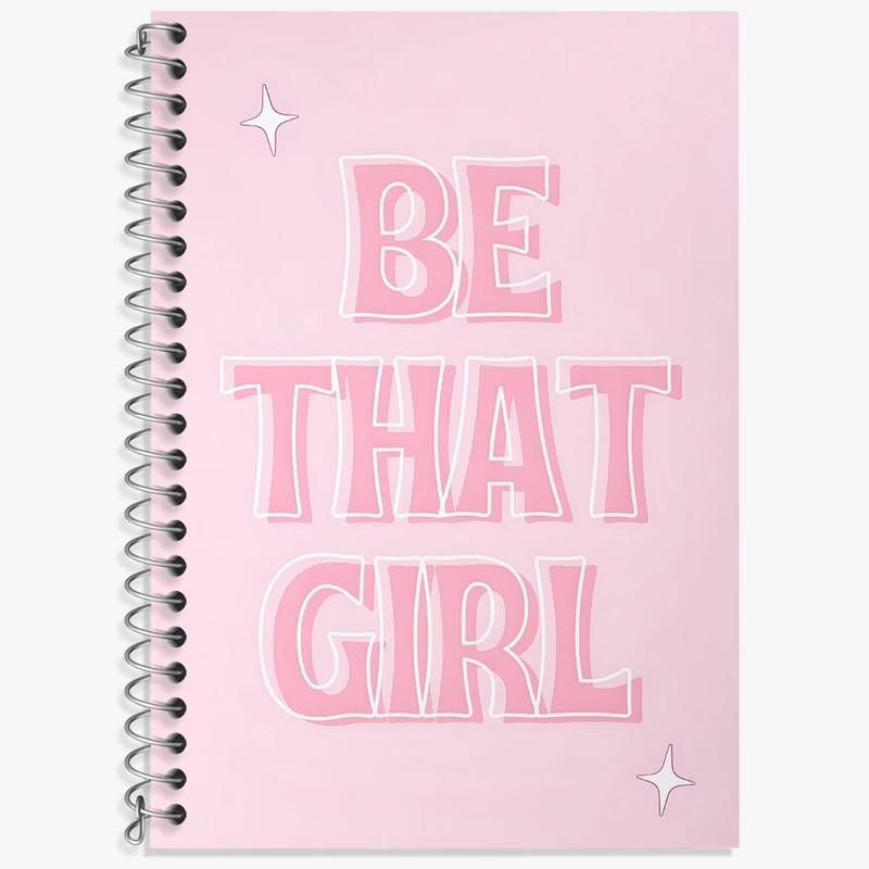 دفتر زبان 50 برگ خندالو مدل سه خط طرح Be That Girl کد F3840