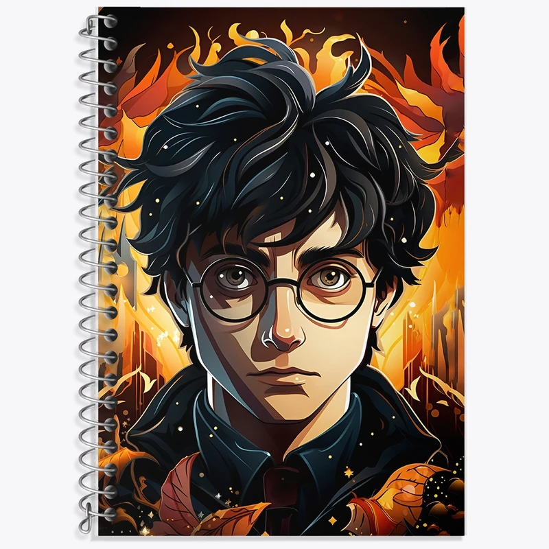 دفتر زبان 50 برگ خندالو مدل سه خط طرح هری پاتر (Harry Potter) کد F12714