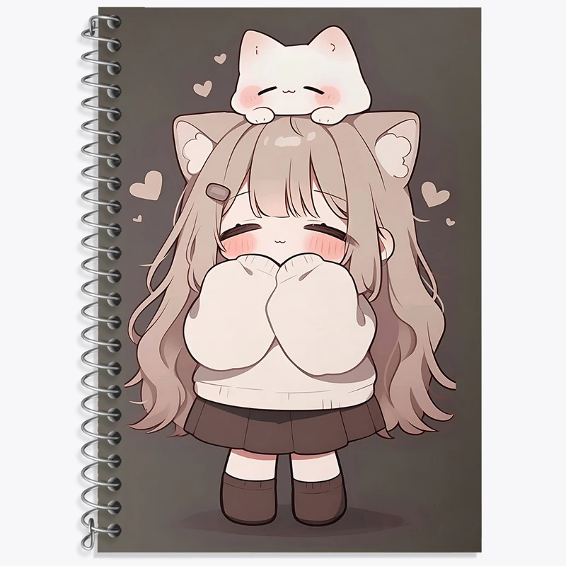 دفتر زبان دوخط 50 برگ خندالو طرح دخترانه کیوت کد F4259