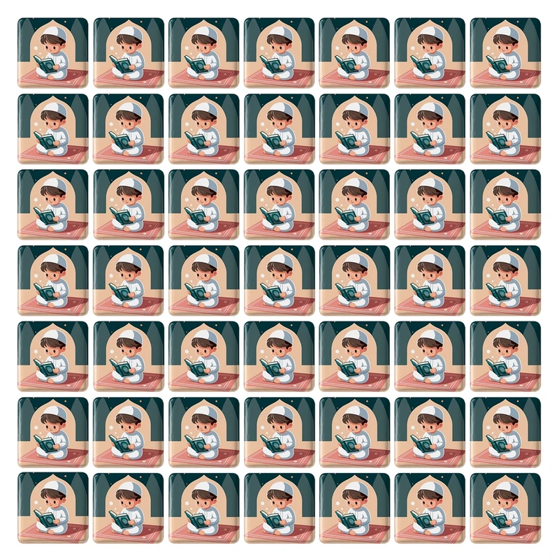 پیکسل خندالو طرح جشن قرآن کد 8957 مدل مربعی مجموعه 49 عددی