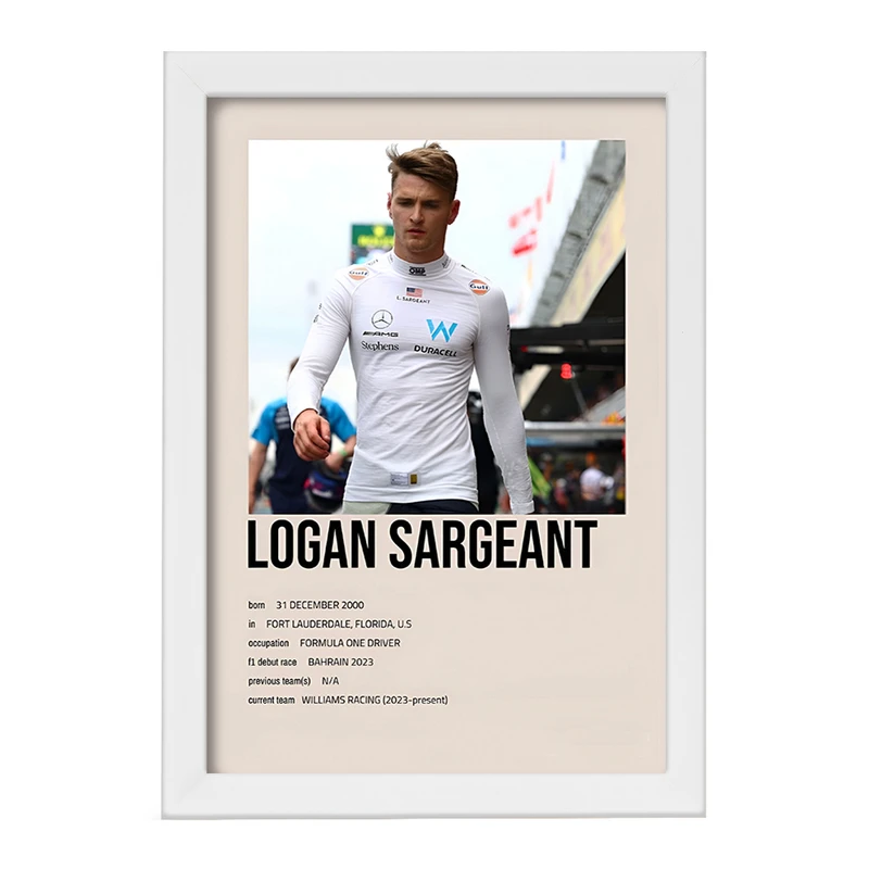 تابلو خندالو طرح لوگان سارجنت (Logan Sargeant) کد F13475
