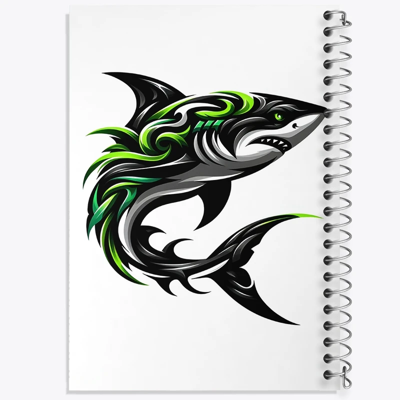 دفتر طراحی 50 برگ خندالو طرح کوسه کد F4334