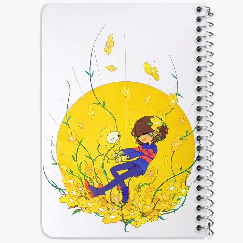 دفتر یادداشت 50 برگ خندالو طرح بازی آندرتیل (Undertale) کد 31765