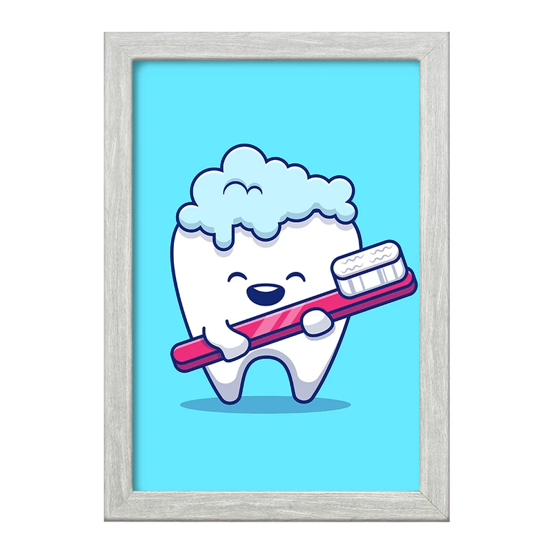 تابلو خندالو طرح دندان و دندان پزشکی کودکانه کد 36754