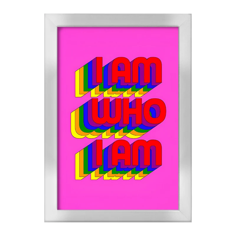 تابلو خندالو طرح I Am Who I Am کد F6386