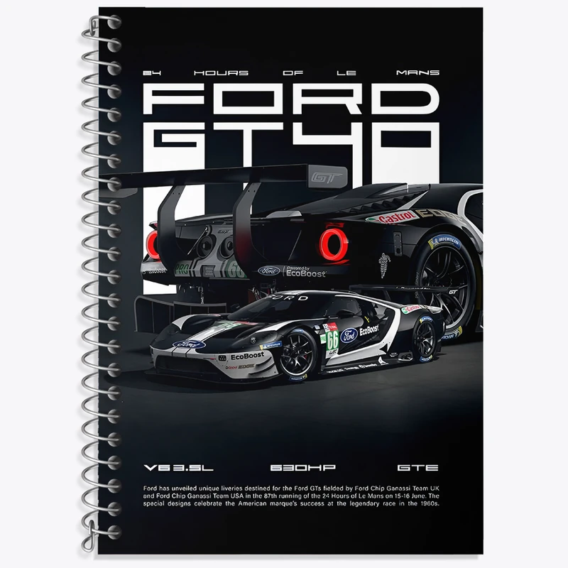 دفتر نت موسیقی 50 برگ خندالو طرح فورد (Ford GT40) کد N7510