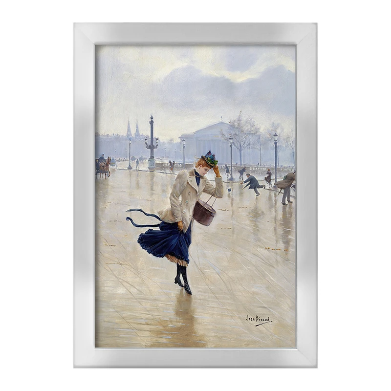 تابلو خندالو طرح نقاشی روز بادی، میدان د لا کنکورد اثر ژان برو کد F12346