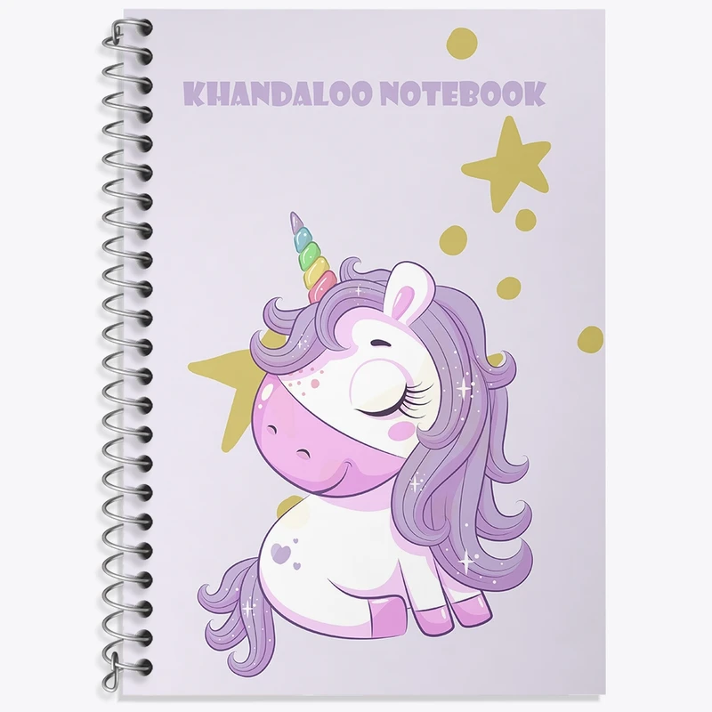 دفتر لغت 50 برگ خندالو طرح اسب تک شاخ (Unicorn) کد N7312