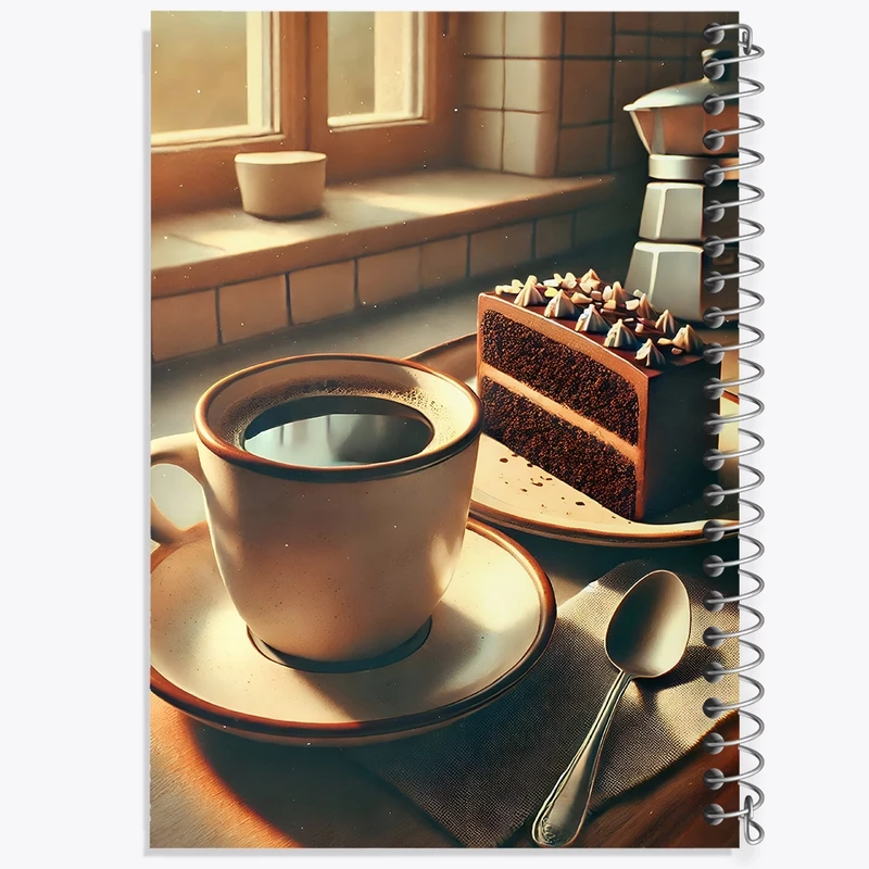 دفتر شطرنجی 50 برگ خندالو طرح فنجون قهوه  کد F10410