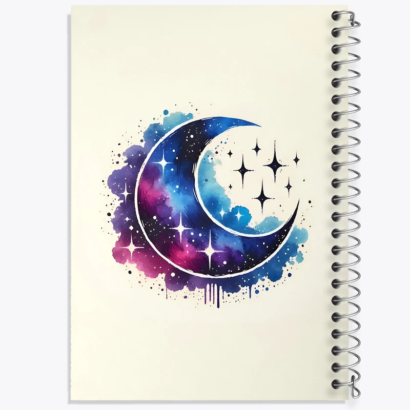 دفتر طراحی 50 برگ خندالو طرح ماه (Moon) کد N6749