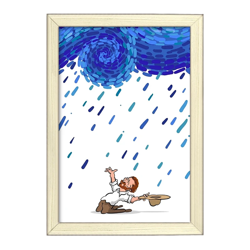 تابلو خندالو طرح ونسان ونگوگ کد F8774