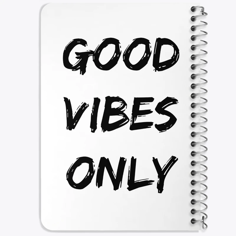 دفتر یادداشت 50 برگ خندالو طرح Good Vibes Only کد F3884